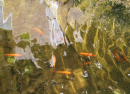 Glückliche Fische im Teich